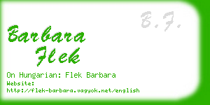 barbara flek business card